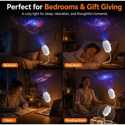 Lámpara Mini 360° con Proyección Galaxia en el Techo